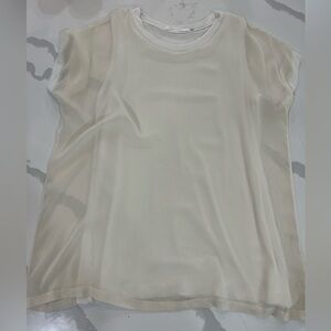 Elaine Kim top with a chiffon overlay - small